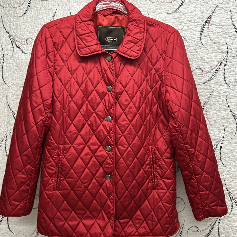 Coach quilted coat -pre loved condition- almost new